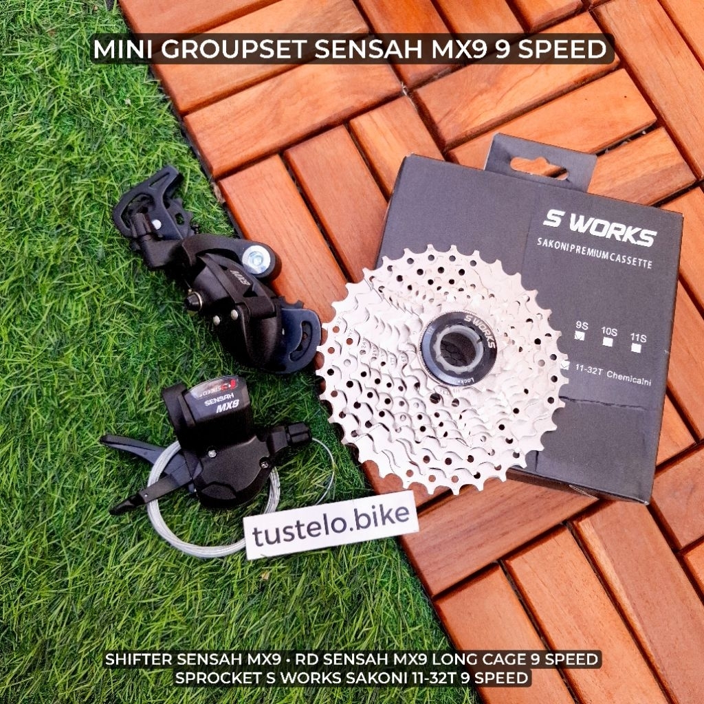 Jual Mini Groupset Sensah MX9 Shifter RD Sprocket 9 Speed Sepeda Lipat ...