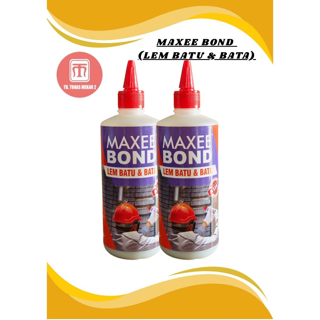 Jual Maxee Bond lem batu dan bata instan siap pakai botol 0.5 kg ...