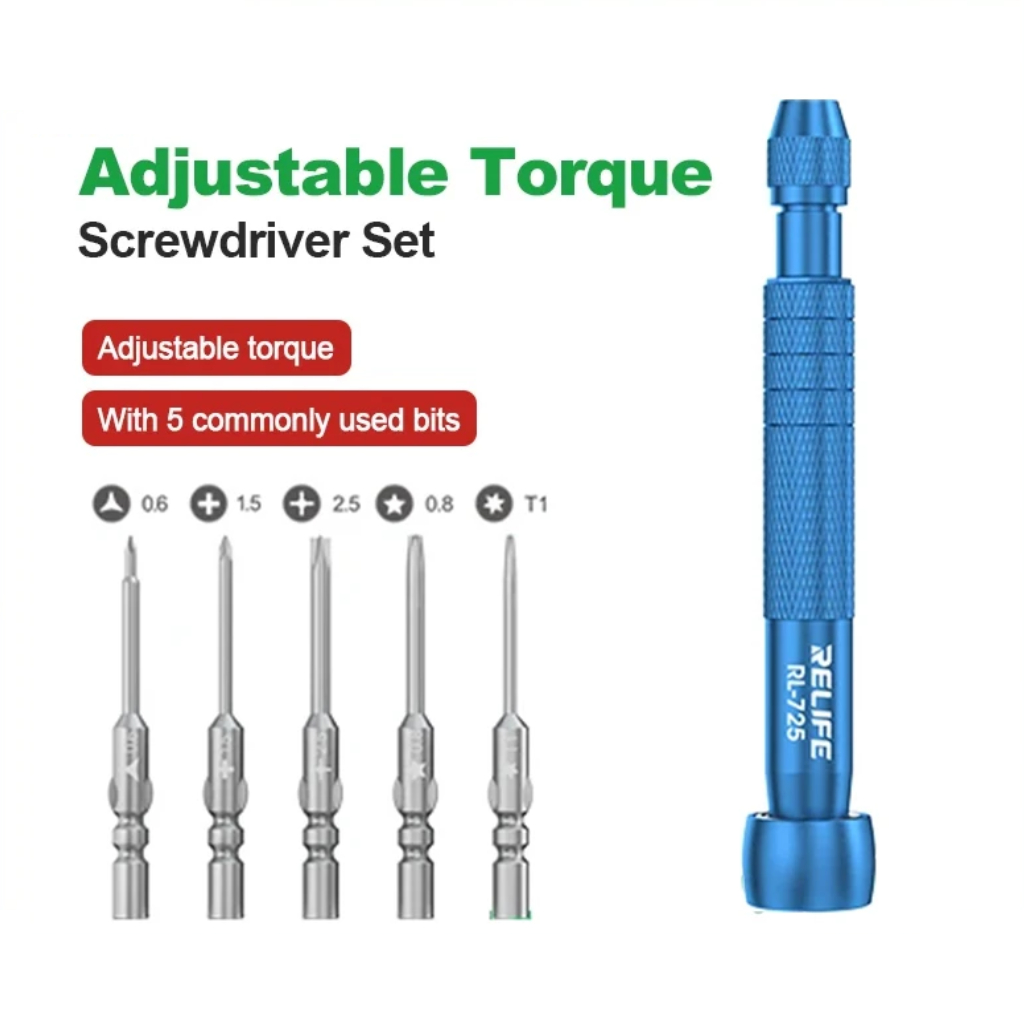 Jual Obeng Set Anti Dol RELIFE RL-725 6 IN 1 Adejustable Torque ...