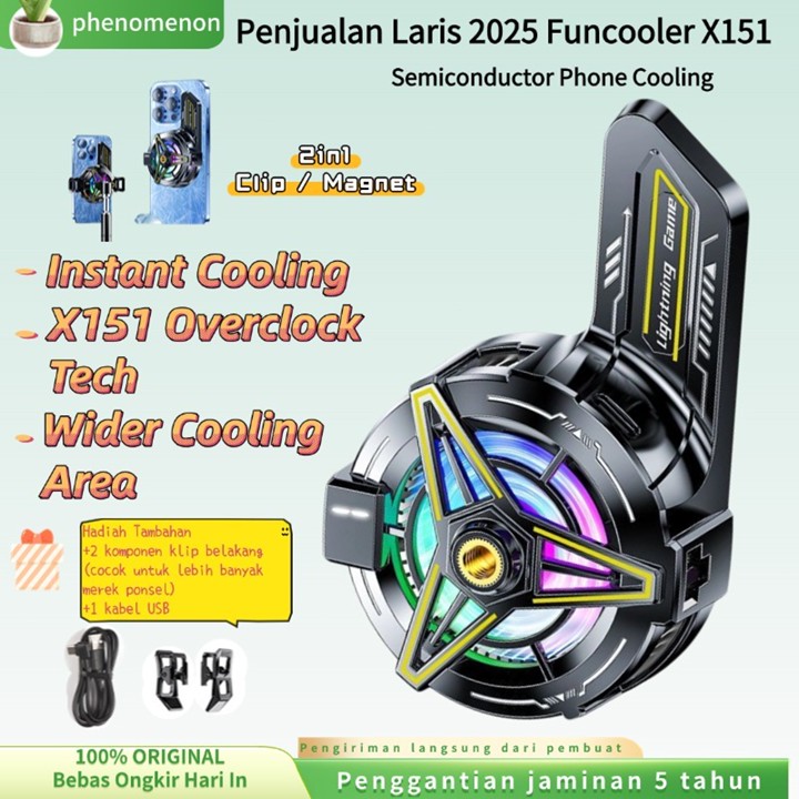 (Ramadan 2026) Model terbaru 2026 Funcooler X151 Fan Cooler Radiator Pendingin H