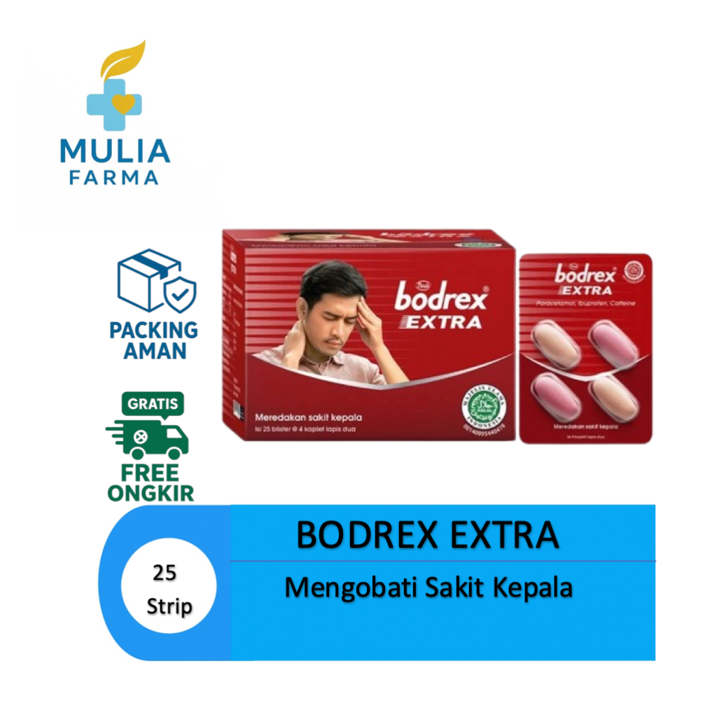Jual Bodrex Extra 1 Box Promo ( 25 Strip) | Shopee Indonesia
