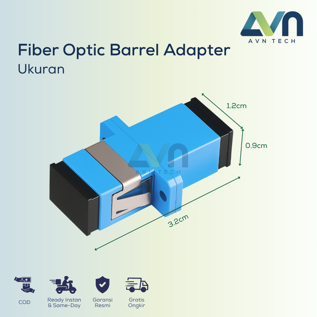 Jual (1 Pcs) Adapter SC UPC Fiber Optic Barrel Coupler Connector ...