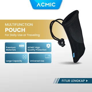 Pouch Jaring Premium / Sarung Power Bank - Hitam
