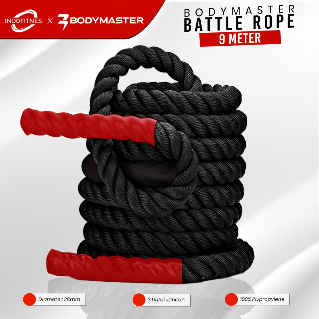 Jual ragasi_s - bodymaster premium battle rope 9m - tali battling rope ...