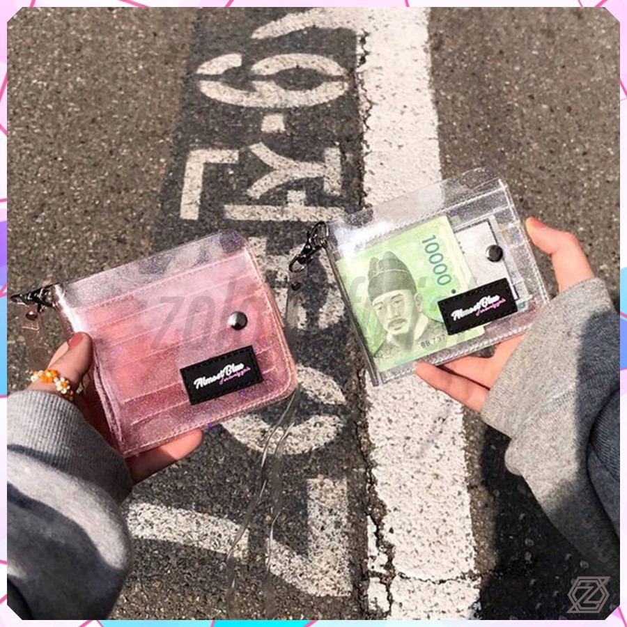 Jual [zolo] Dompet Glitter Transparan / Card Holder KPOP Transparan ...