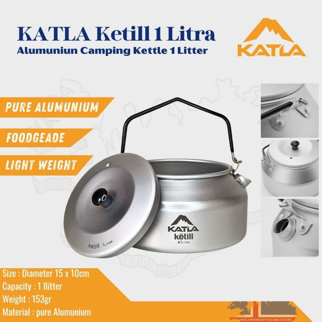 Jual KATLA Ketill 1 Litra Teko Ketel Camping outdoor Alumunium Alloy 1 ...