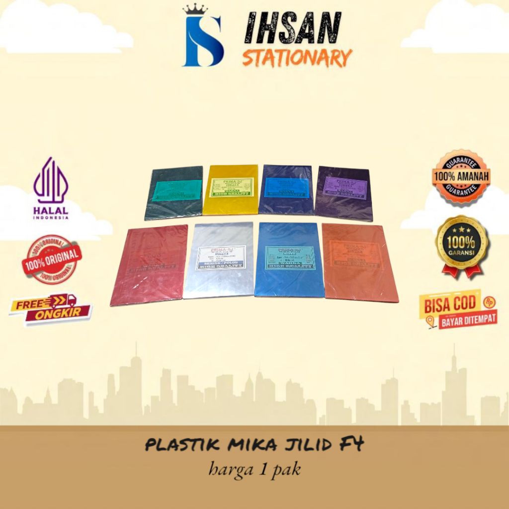 Jual Plastik Cover Jilid Mika Film Folio 0.10mm Isi 100 Lembar (1 Pack ...