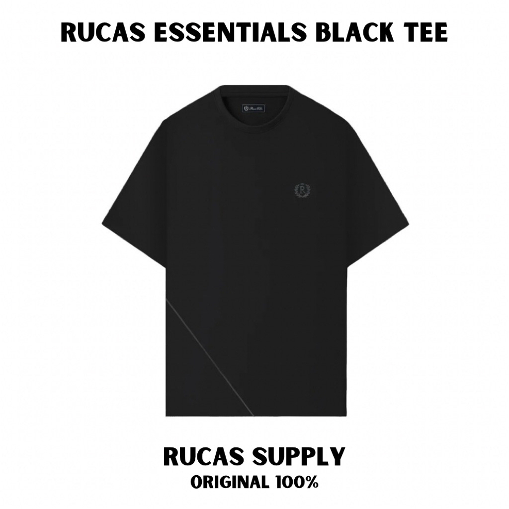 Jual [ORIGINAL 100%] RUCAS Essentials Black Tee | Shopee Indonesia