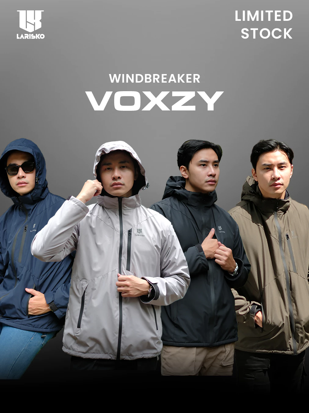 Larisko Jaket Voxzy Windbreaker - Waterproof - Outdoor