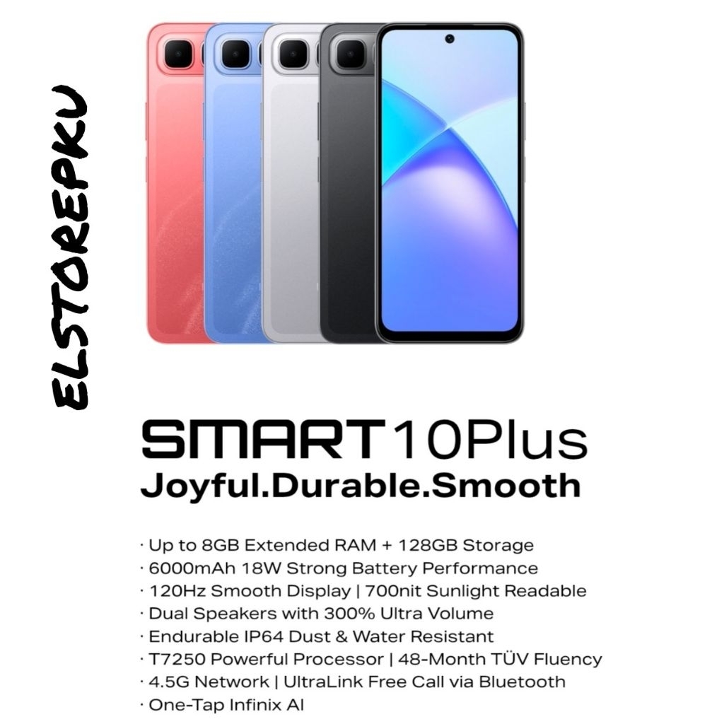 Jual Infinix Smart 10 plus 8/128 Battery 6000mAh 18Watt Fast Charging ...