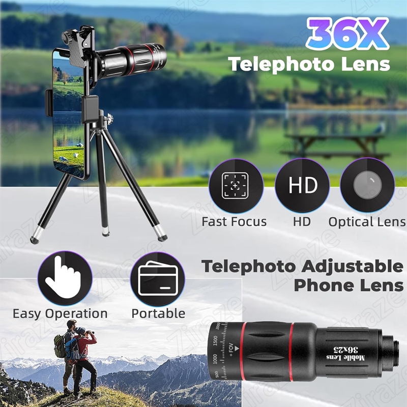 Jual APEXEL 36x Zoom Lensa Tele Zoom Hp 64x25 Lensa Kamera HP Lensa ...