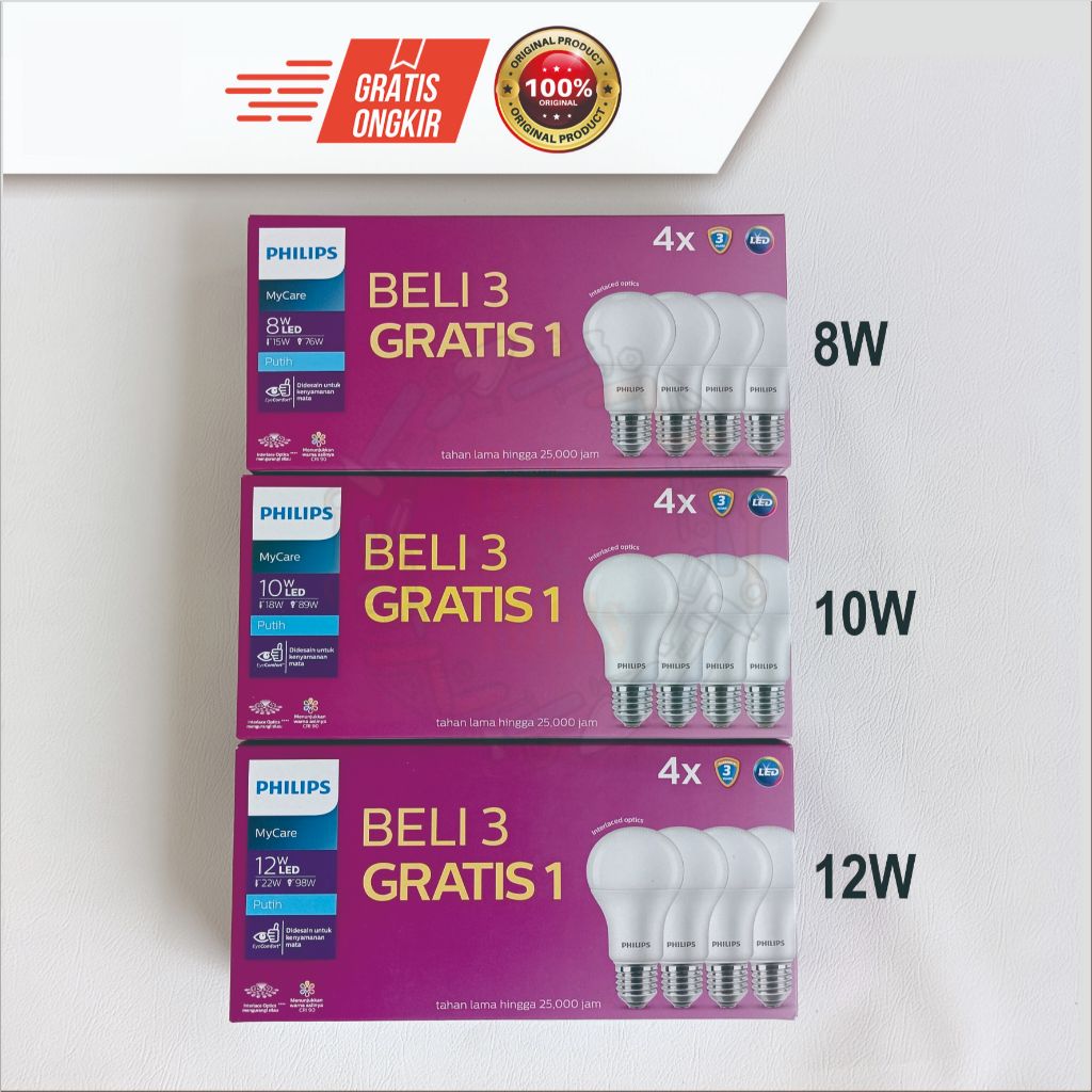 Jual LAMPU LED PHILIPS SET 8W/LAMPU LED PHILIPS SET 10W/LAMPU LED ...