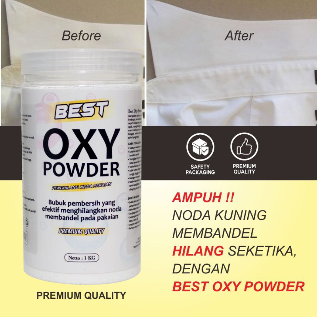 Jual Oxy Powder Deterjen Pembersih Noda pakaian 1kg | Shopee Indonesia