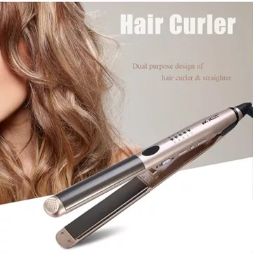 Catokan Keramik TRIXIE ION Negatif Tourmaline 2 IN 1 Pelurus Rambut Salon Professional