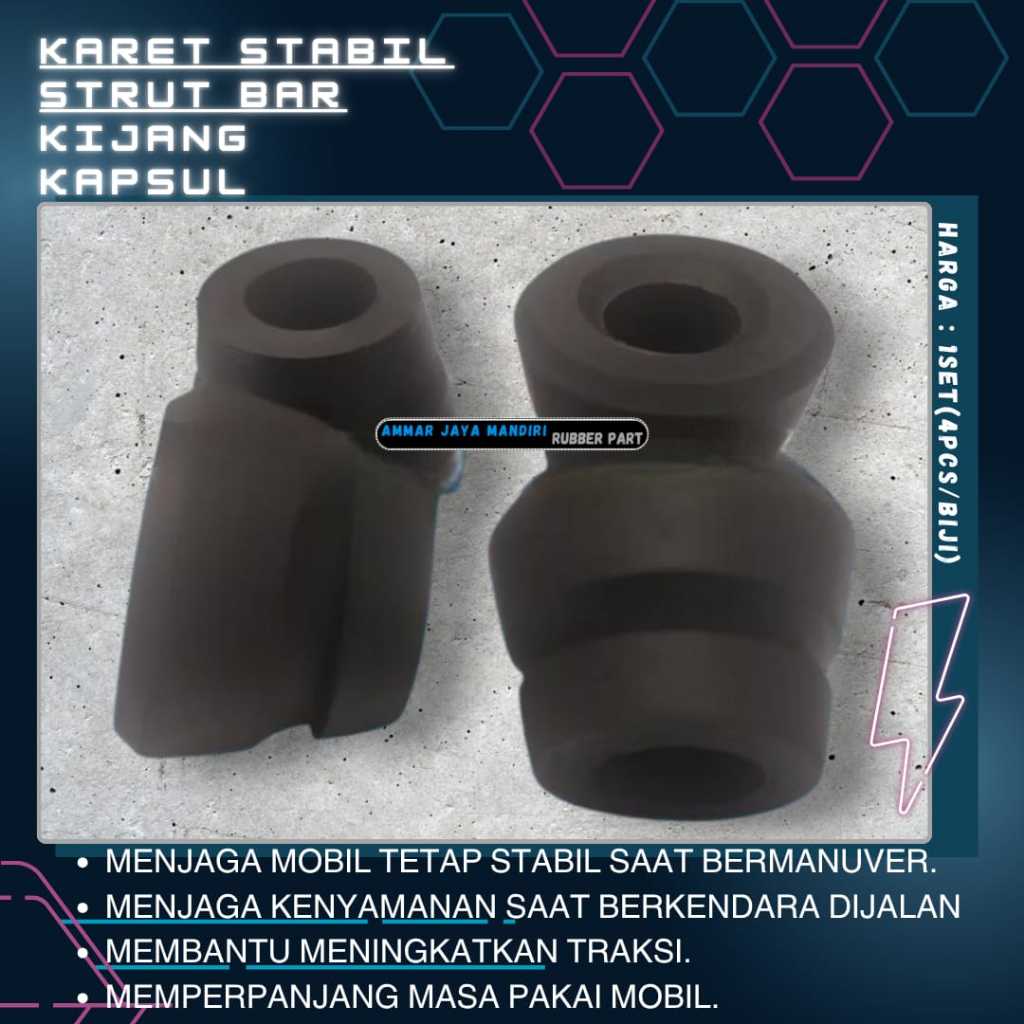 Jual Karet Stabil Strut Bar Stabilizer Depan Kijang Kapsul Bahan Ban ...
