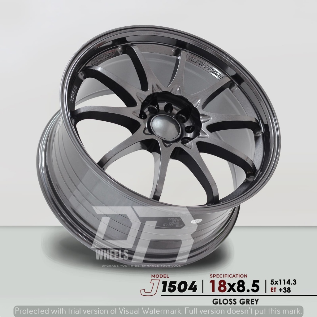 Jual Bisa tuker tambah velg mobil ring 18 model ce38 warna glossy grey ...