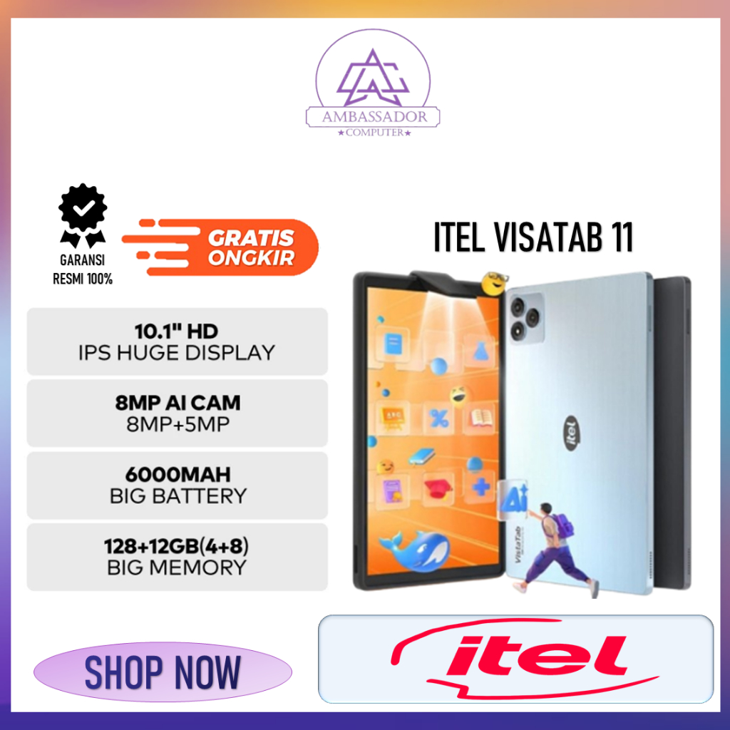 Jual Itel Visatab 11 Tablet- 12GB(4+8)+128GB - 10.1