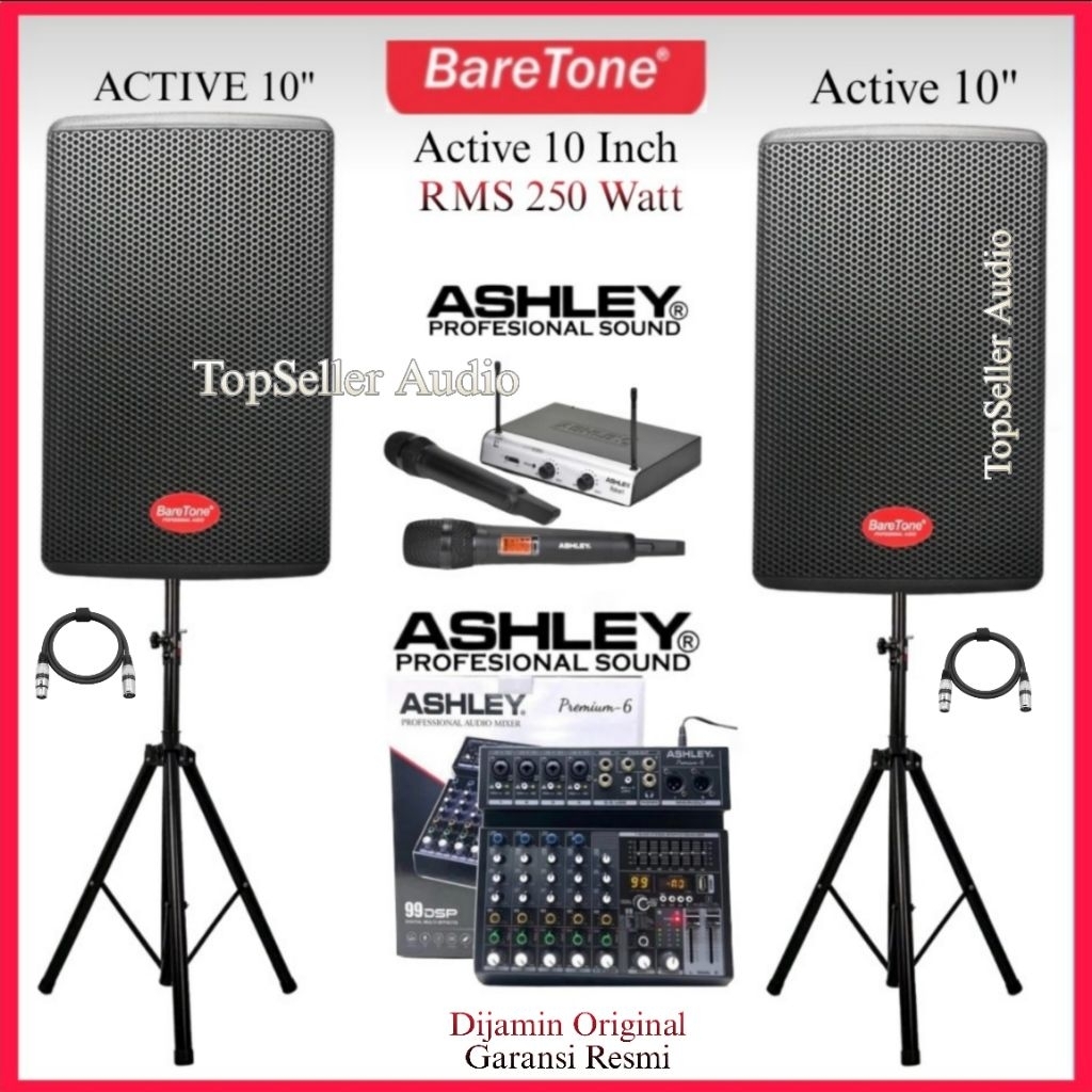 Jual Paket Sound System Karaoke Speaker 10 Inch Aktif BareTone MAX10HD ...