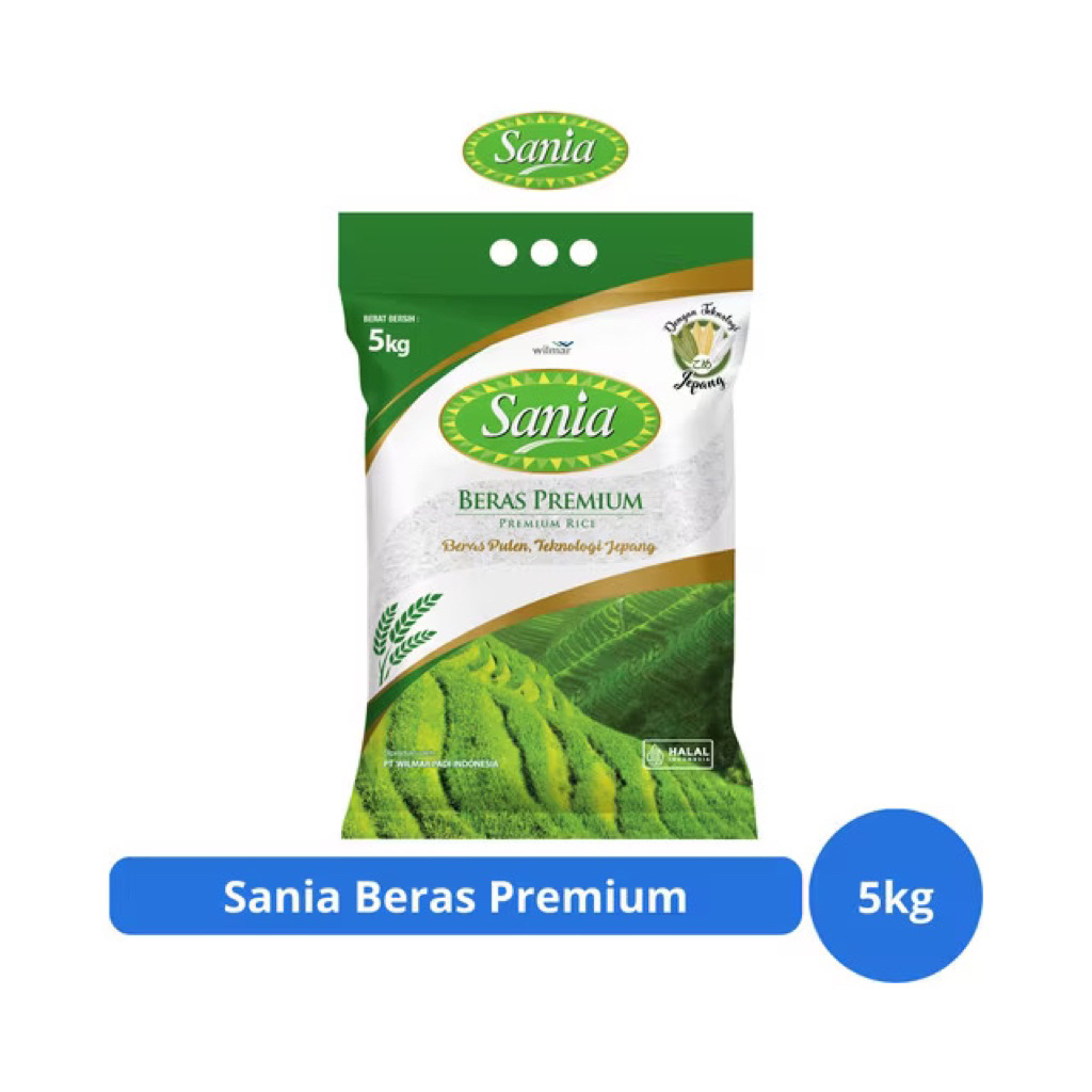Jual BERAS SANIA PREMIUM RICE 5KG - BERAS PULEN PUTIH TEKNOLOGI JEPANG ...