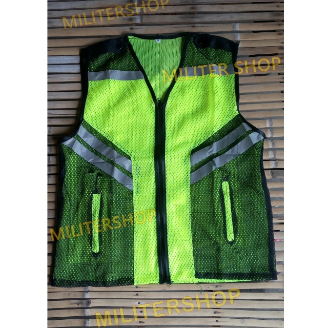 Jual Rompi Safety Kombinasi / Rompi Proyek / Rompi Safety Hijau Stabilo ...