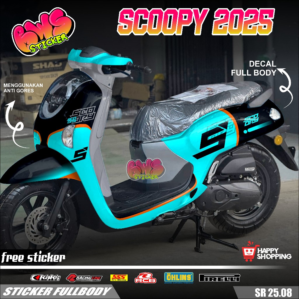 Jual COD Sticker Decal Full Body Honda Scoopy Terbaru Tahun 2025 ...