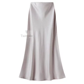 TWINGKLE Jennie Rok Satin Long Skirt Rok Satin Panjang
