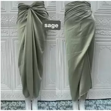 Rok Lilit Instan Satin Plus Gesper Rok Lilit Polos Rok Lilit Satin Jatuh Dan Mengkilap Satin