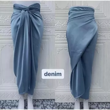 Rok Lilit Instan Satin Plus Gesper Rok Lilit Polos Rok Lilit Satin Jatuh Dan Mengkilap Satin