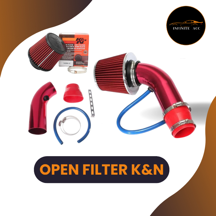 Jual PAKET Open Filter Pipa Intake Short + Filter K&N Universal ...