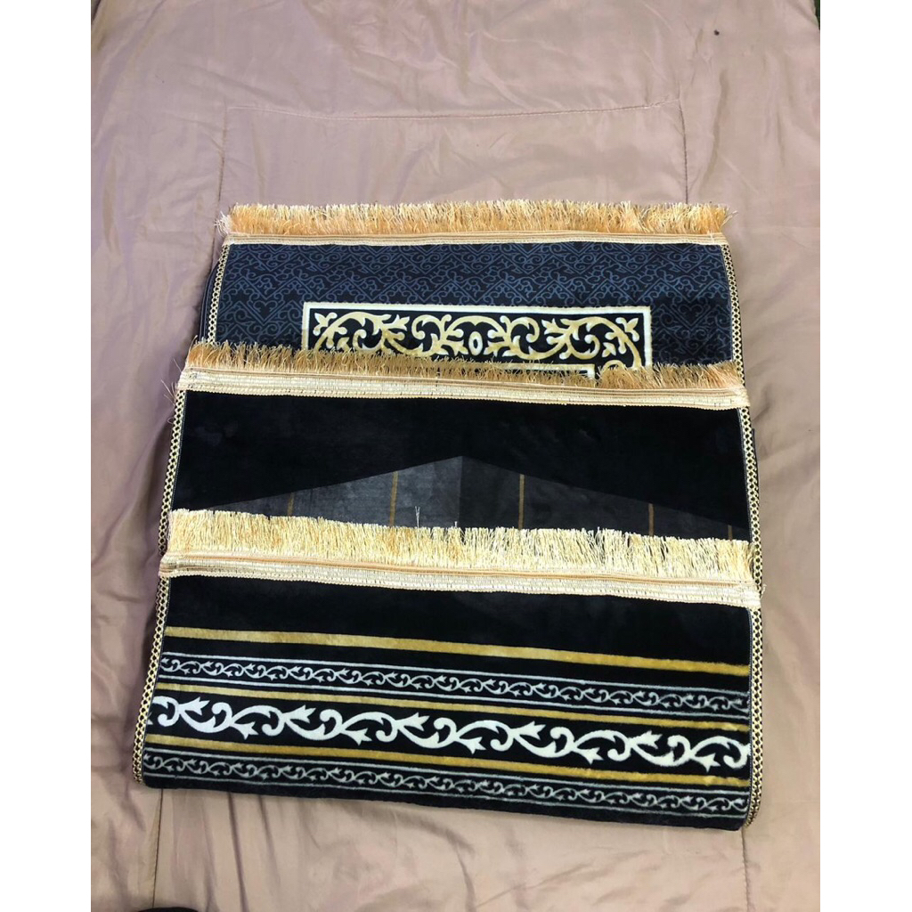 Sajadah Kiswah Turky Tebal Empuk Premium  motif cakep Viral Termurah 70X110