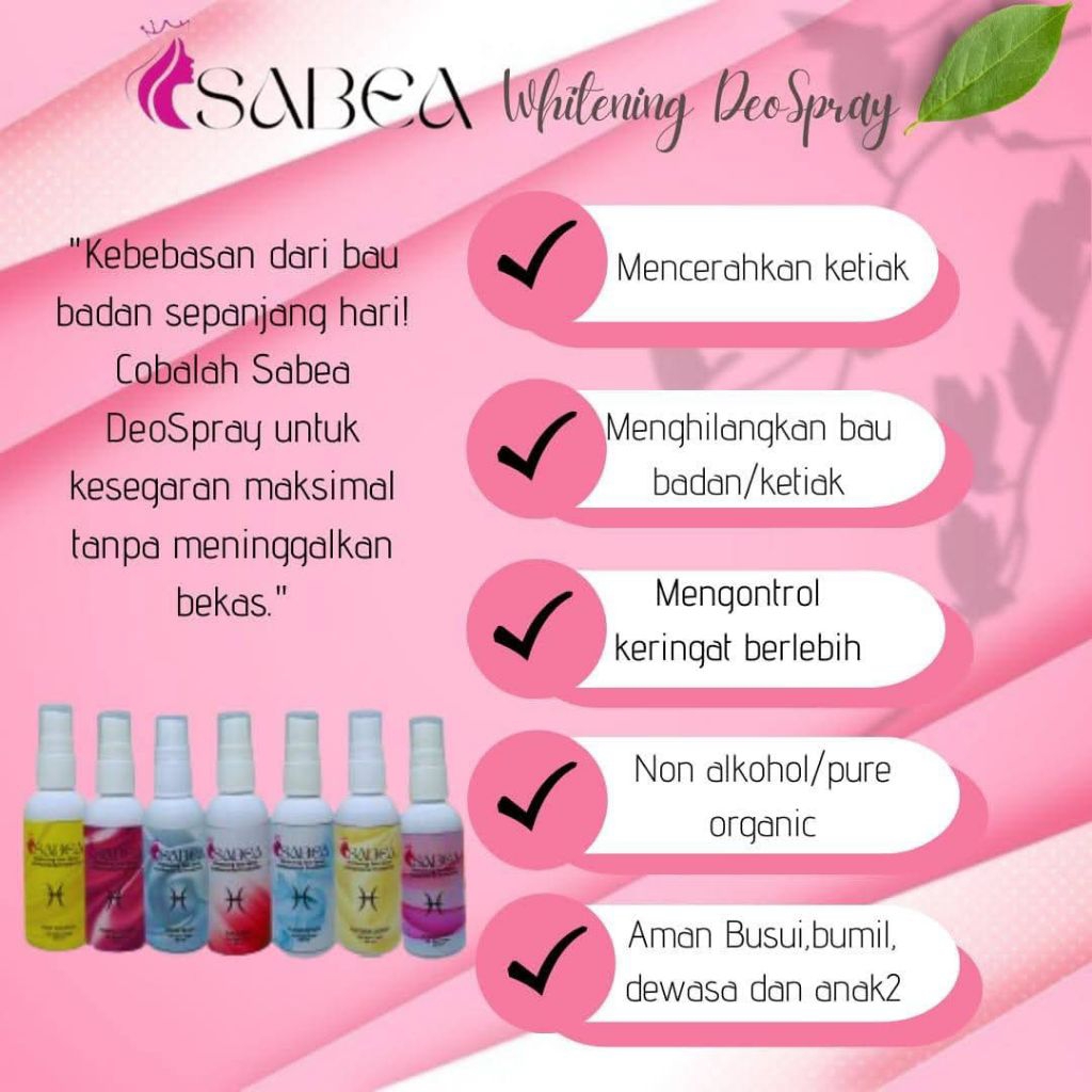 Jual SABEA WHITENING DEOSPRAY ORIGINAL MURAH | Shopee Indonesia