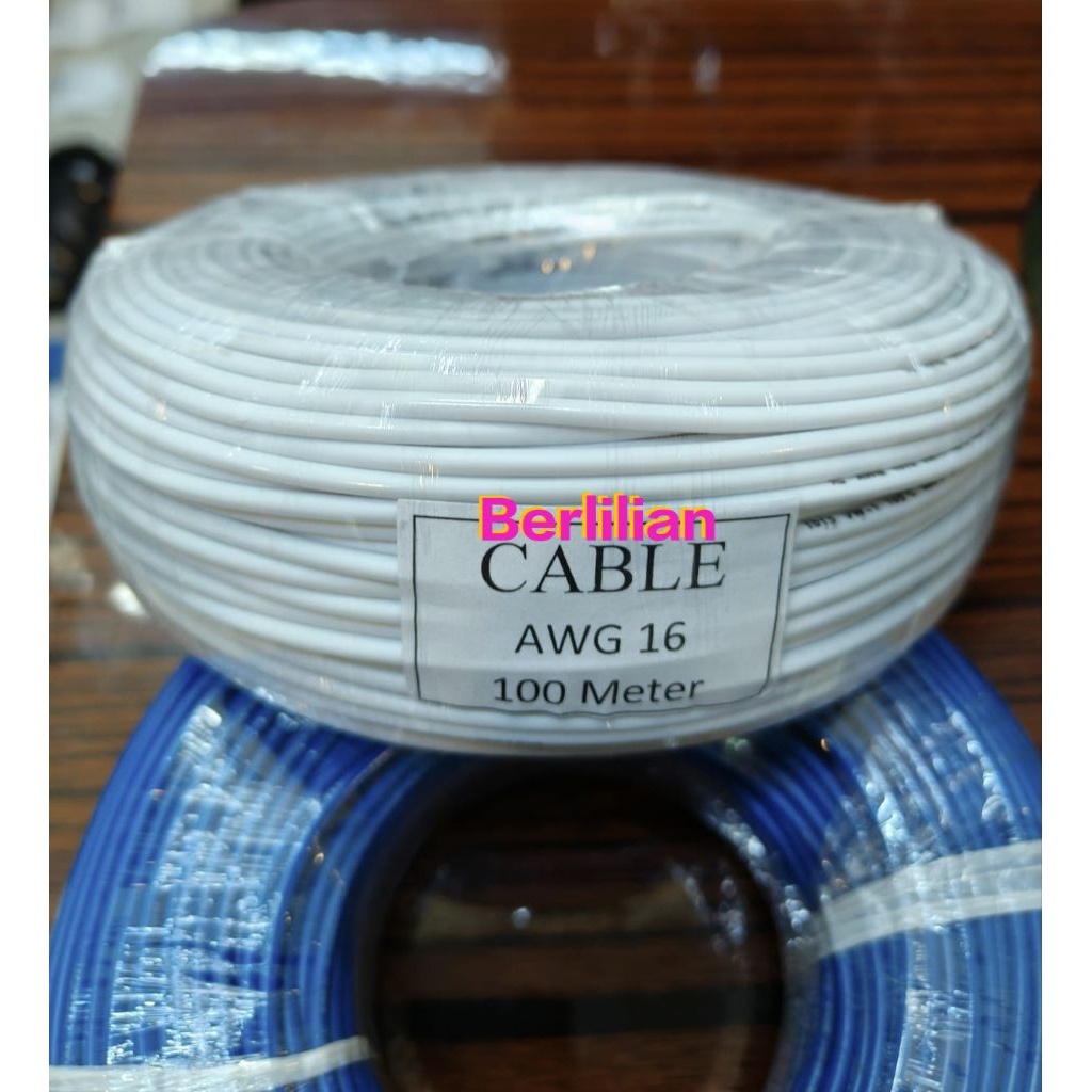 Jual KABEL AWG16 SERABUT PANJANG 100M PUTIH / Kabel Awg 16 Serabut ...