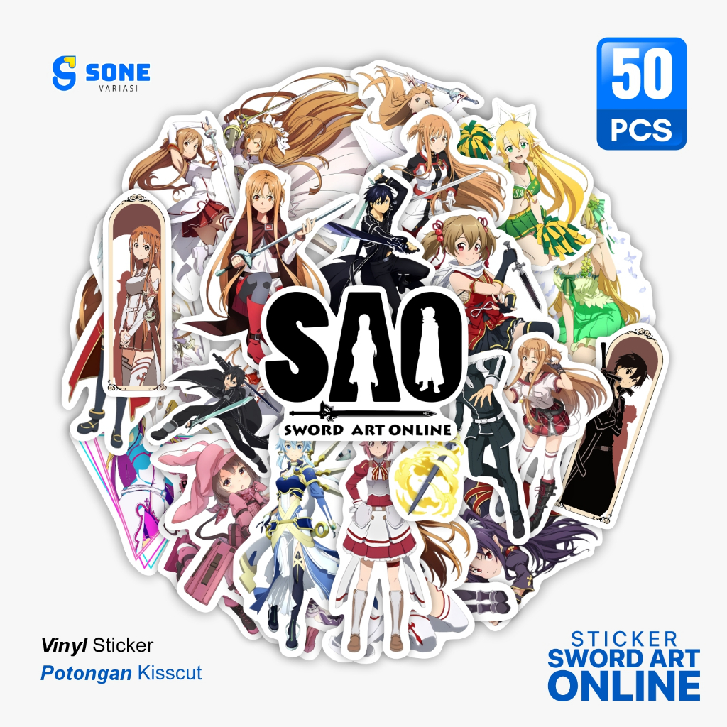 Jual Stiker SWORD ART ONLINE / Sticker GAME Dekorasi Laptop Aesthetic ...