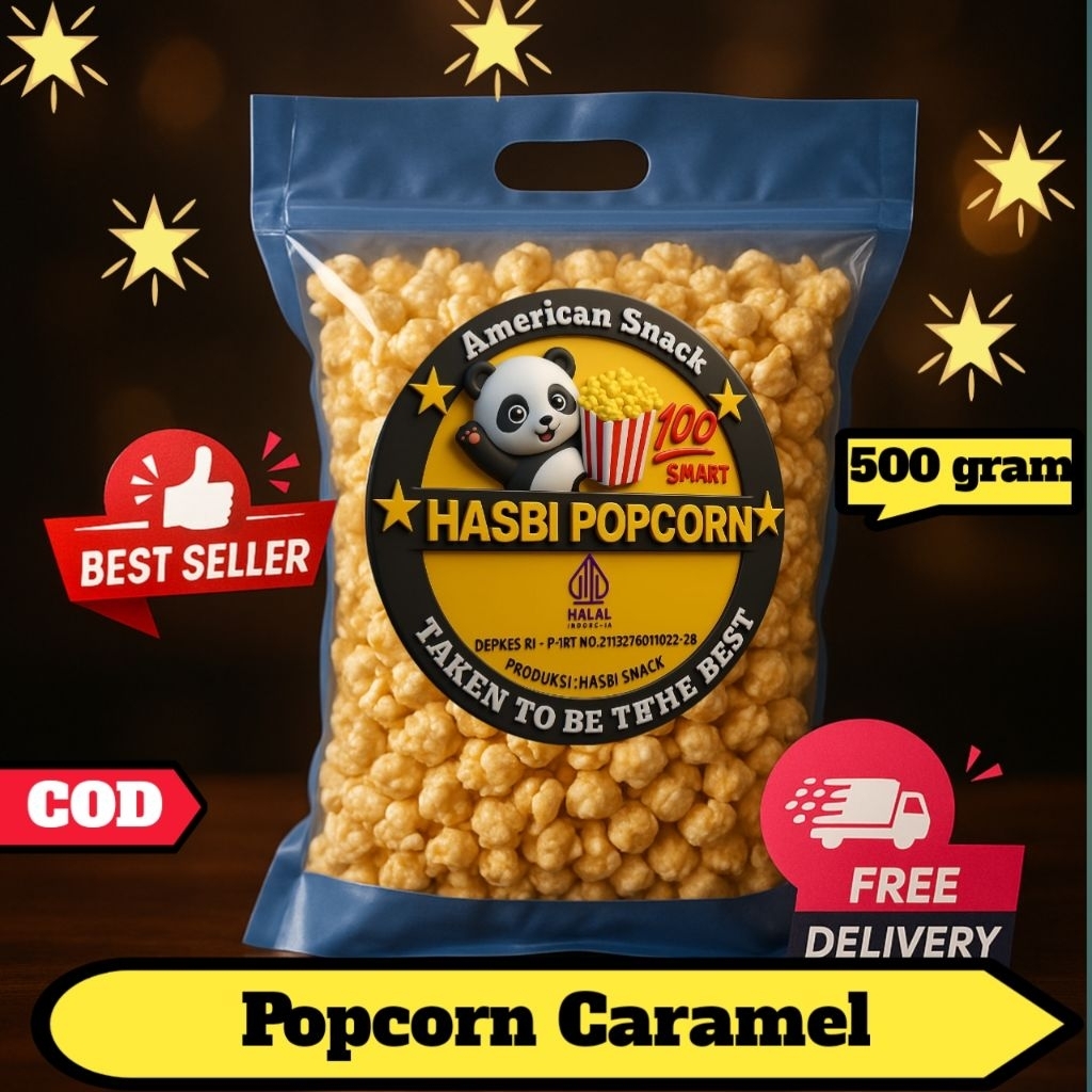 Jual Popcorn Hasbi 1 KG | Aneka Varian Rasa favorit | Cocok untuk ...