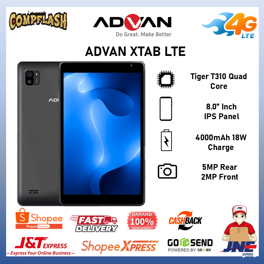 Jual TABLET ADVAN XTAB 4/64GB 8 INCH DUAL SIM LTE ORIGINAL GARANSI ...