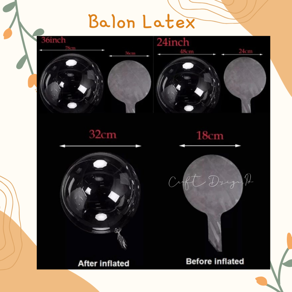 Jual BALON PVC BOBO 18 , 20, 24 inch | BALON TRANSPARANT UNTUK DEKORASI ...