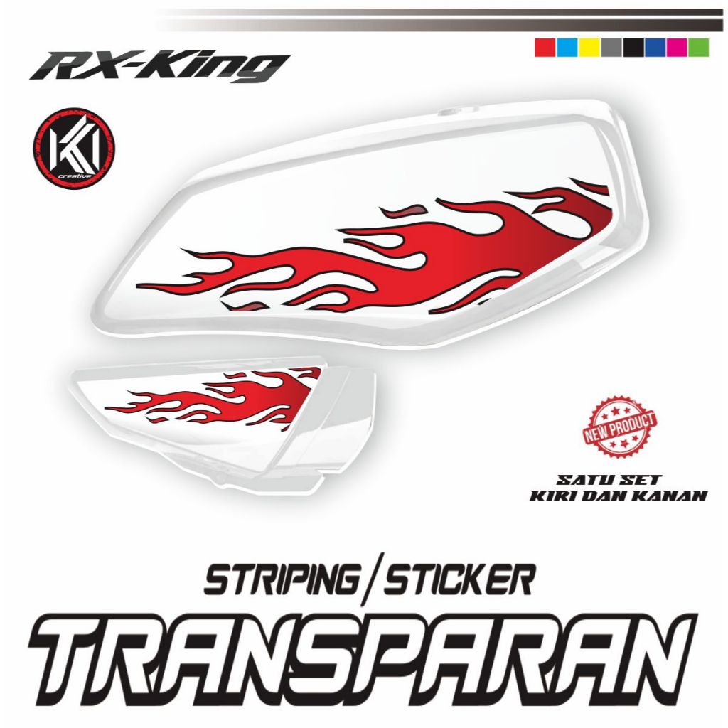Jual STICKER STRIPING TRANSFARAN/TRANSPARAN MOTOR RX-KING NEW MOTIP ...
