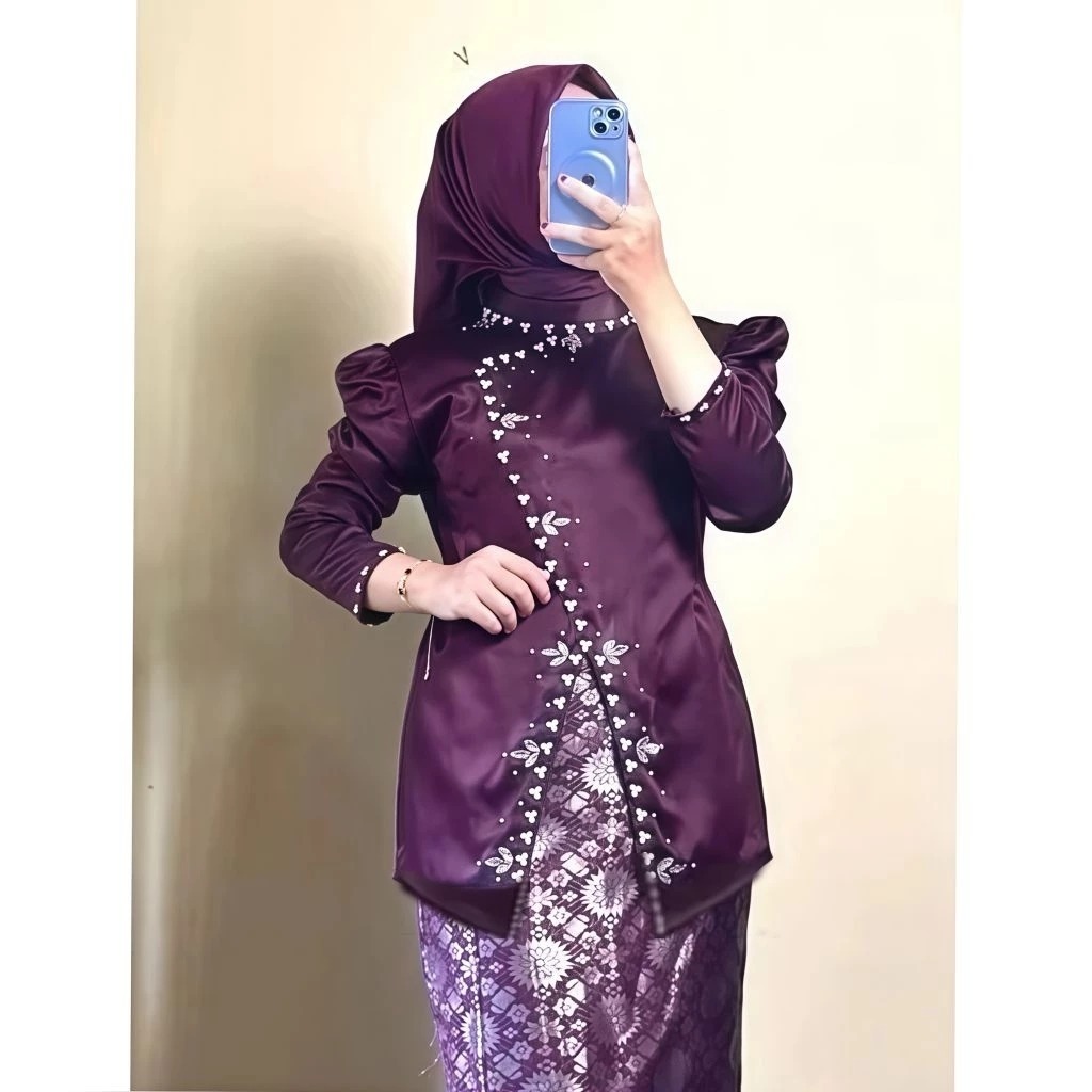 Jual Inara One Set Baju Kurung Melayu Rok Songket Modern Premium Baju ...