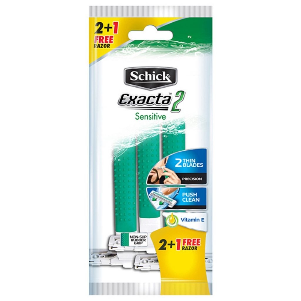 Jual Schick Exacta 2 Sensitive Alat Cukur 1 Razor | 3 Razor ( Gagang ...