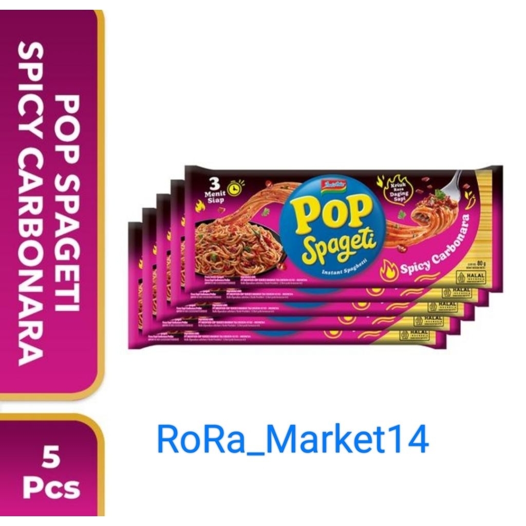 Jual 5pc POP Spaghetti Spicy Carbonara 84Gr | Shopee Indonesia