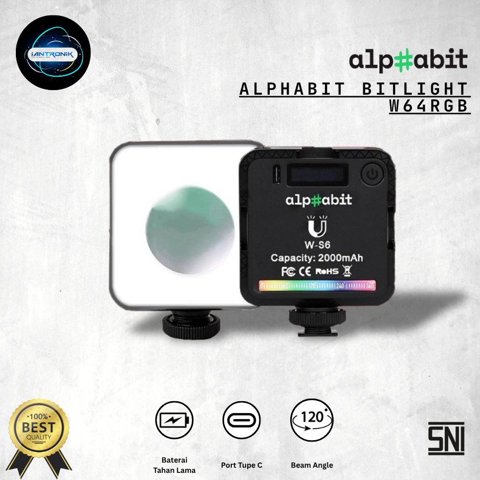 Jual ALPHABIT BITLIGHT W64RGB LAMPU LED VIDEO FOTO FILL LIGHT AMBIENT ...