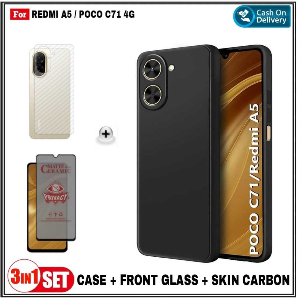 Jual Paket 3IN1 Case Poco C71 Soft Case Premium Hp Slim Cover ...