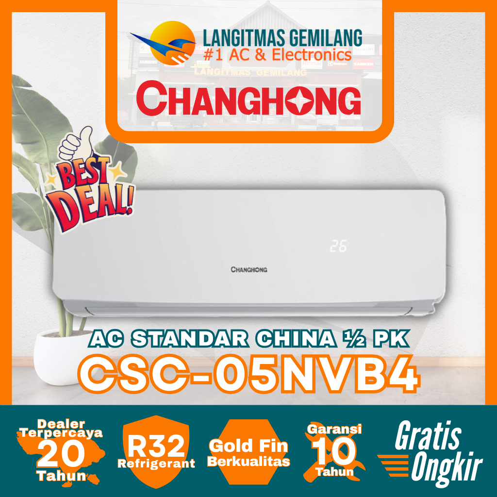 Jual CHANGHONG AC Standar China ½ PK CSC-05NVB4 | Shopee Indonesia