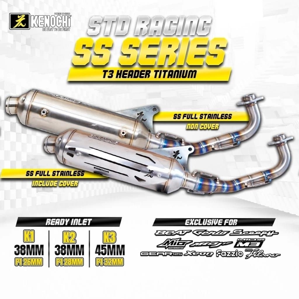 Jual Knalpot Standar Racing Kenochi K Series Stainless T3 Leheran ...