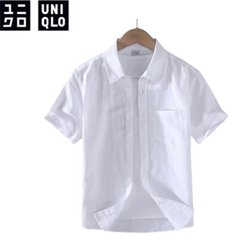 Kemeja Pria Lengan Pendek Kantong Depan Katun Tuwil Slim Fit
