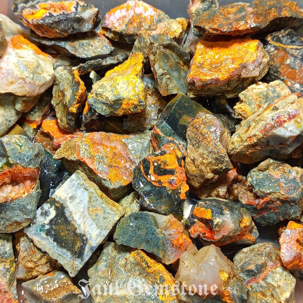 Jual batu akik onco cililin/bongkahan batu akik oncom cililin/batu ...