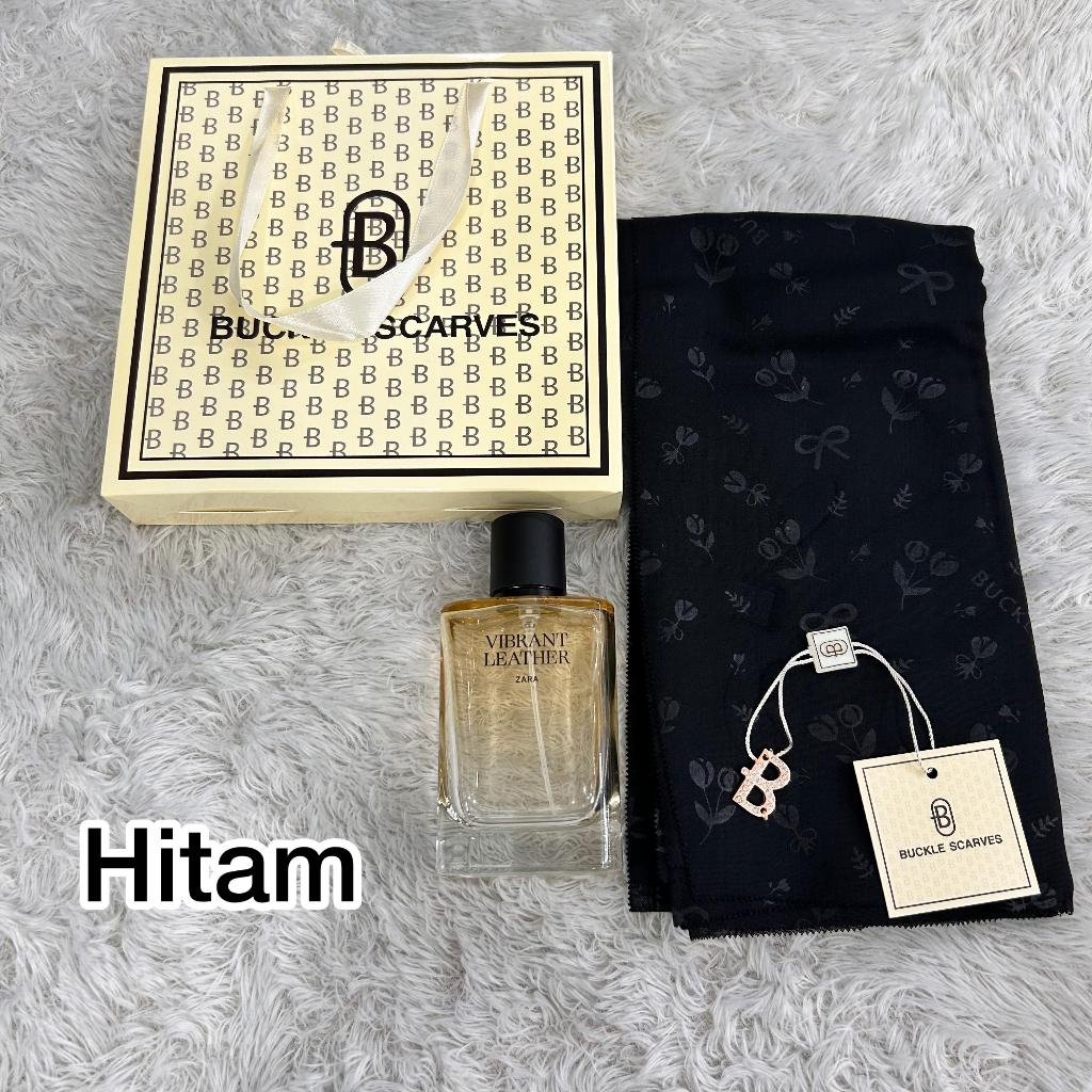 Buckle Scarves Box By Azara Hijab Segi Empat Monogram Embos Original Terbaru Free Box