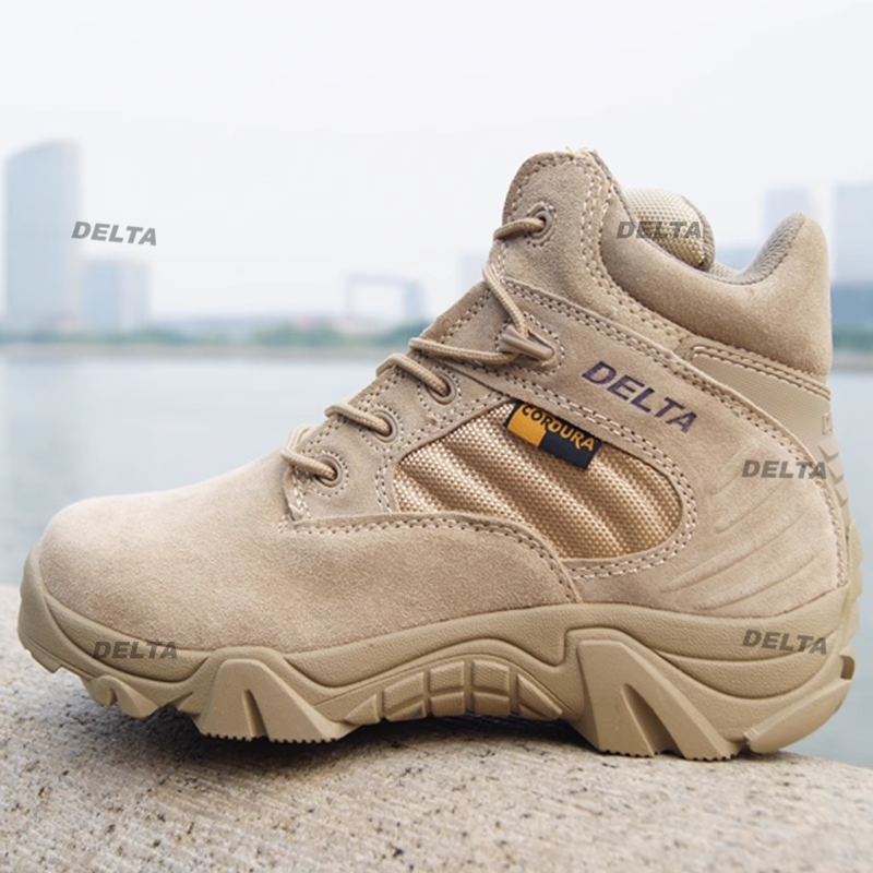 Jual 【Delta】 Hiking Outdoor Tactical Boots 516-6/8 Inch Coklat Militer ...