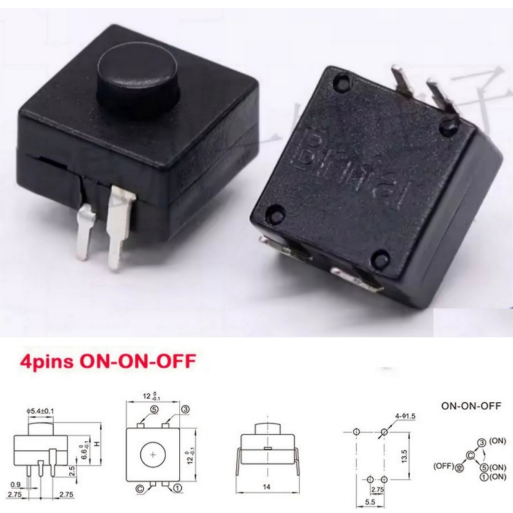 Jual Saklar Senter ON ON OFF 4 Pin Switch | Shopee Indonesia