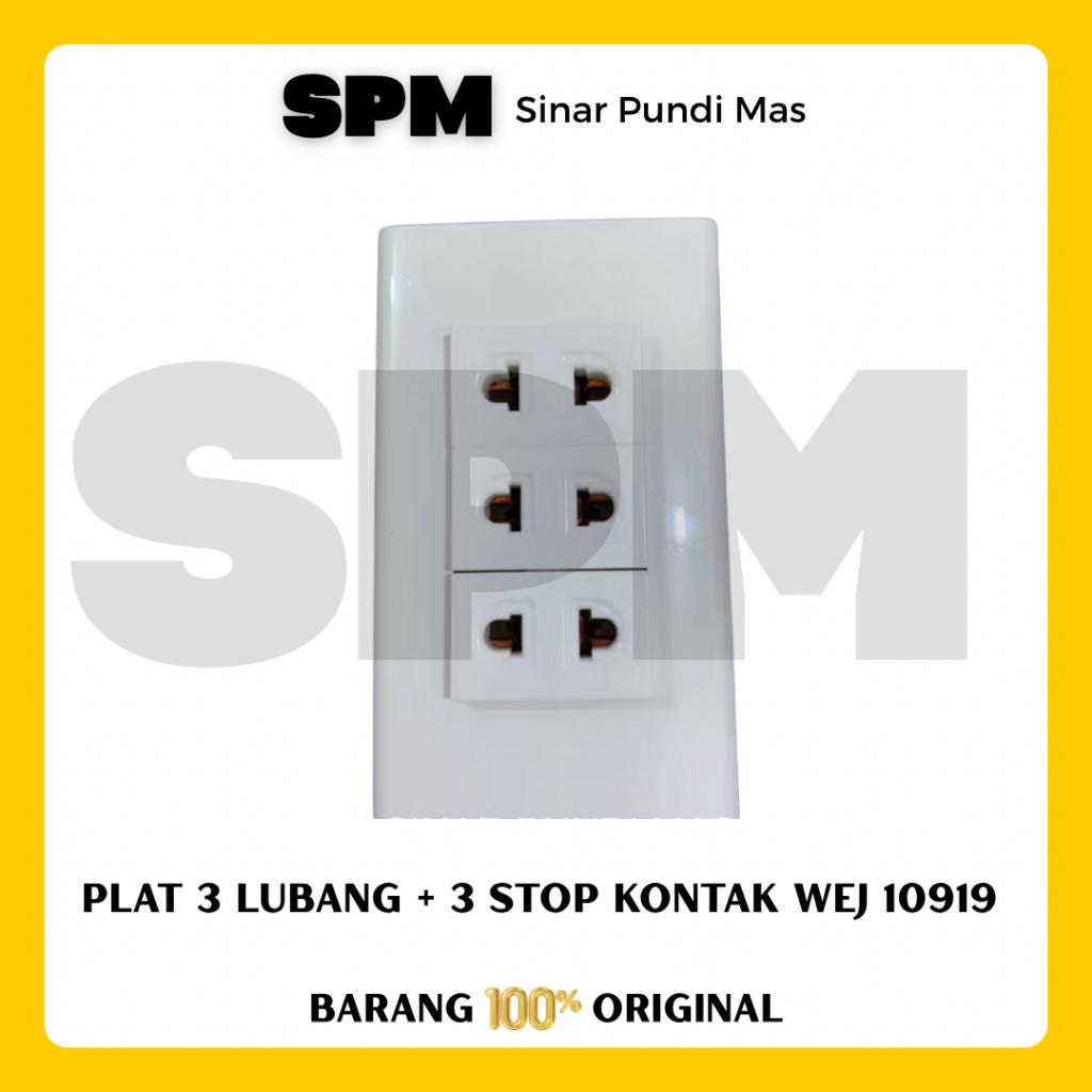 Jual PANASONIC Saklar Triple Stop Kontak Triple Plat Plate 3 Gang Amode ...